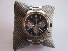 Holzuhr Laimer Chrono blau Marvin