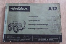 Holder Dieselschlepper A12 Ersatzteilliste