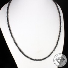 Wert 2600 € schwarze Diamant Kette (ca.20,00 carat) in 585 14 Karat Weiß Gold