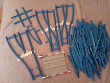 Lego Eisenbahn Schienen blau Weiche Bahnübergang Kreuzung Konvolut