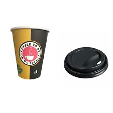 1000 Coffee to go Becher Pappbecher 300ml 0,3l Kaffeebecher  mit Deckel schwarz