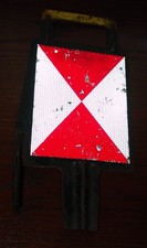 Zug-Schluß-Warntafel der DB aus Blech