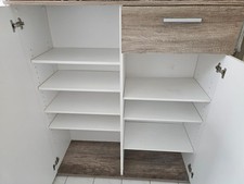 Set aus großem Schlafzimmerschrank und Kommoden, Schleiflack, Matt-Weiß, Hülsta