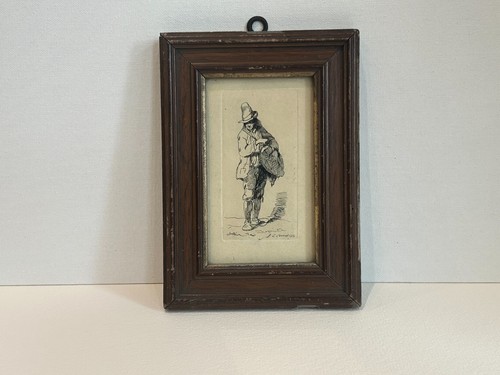 Antike radierung 1851 signiert - antike,