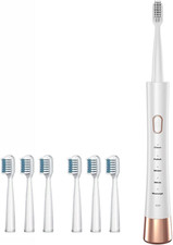 Elektrische Ultraschall Zahnbürste Mit 6 Bürstenköpfen, 5 Modi, Wiederaufladbare