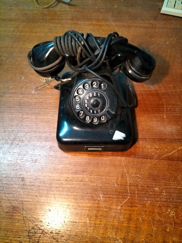 Bakelit telefon w48 schwarz - bakelit,