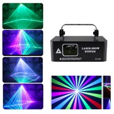 RGB LED Laser Beam Projektor DMX Scanner Partylicht DJ Disco Bühnenbeleuchtung