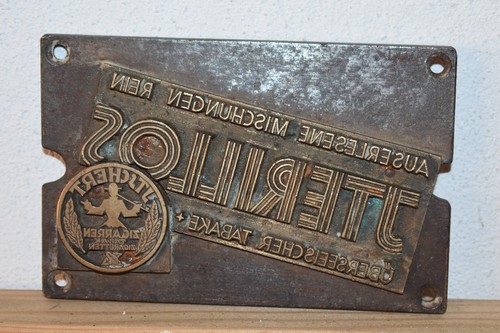 Original alte druckplatte - original,