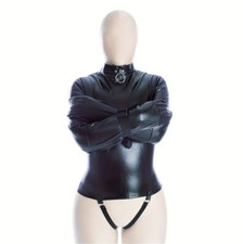 Schwarz Bondage Asyl Gerade