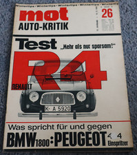 MOT 26/1966 Renault 4 R4, BMW 1800  – Peugeoti 404, Opel Kadett B Tuning