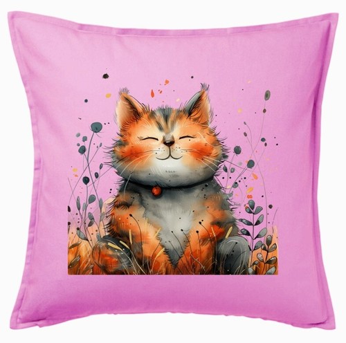 Kissenbezug pink katze - kissenbezug,