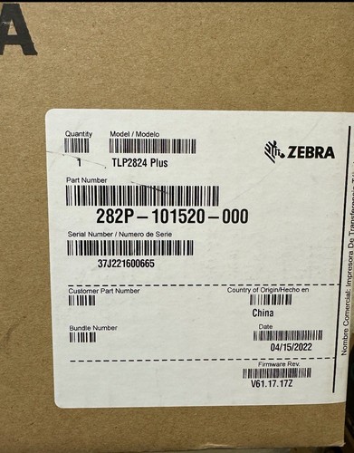 Zebra tlp2824 plus - zebra,