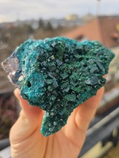 Dioptas, Malachit Stufe Aus Kongo 550 Gramm