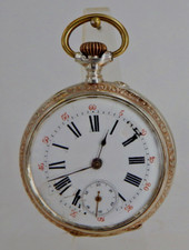 Offene Herrentaschenuhr Dürrstein & Co. Dresden Silber um 1890 (100930)