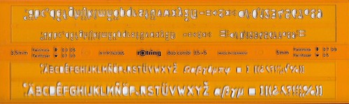 Schriftschablone rotring - schriftschablone,