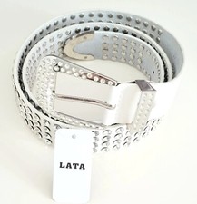 Damen Weiß Partygürtel Hüftgürtel Jeansgürtel mit Strasssteine