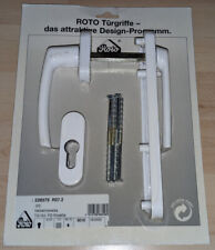 ROTO Türgriffgarnitur RotoLine R07.2 Weiß, außen flach für DIN rechts Rundflügel