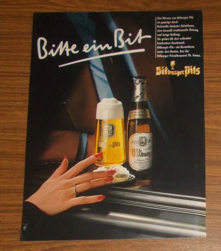 Seltene werbung bitburger pils - seltene,