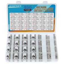 24 Werte 400 Stück Glassicherung Set 5x20 mm 0,25A 0,5A 1A 1,6A 2A 2,5A 3A 3,...