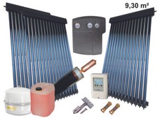 Solaranlage Komplettpaket Röhrenkollektor Warmwasser Power HeatPipe 9,3 m²