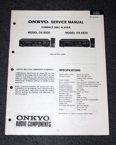 Onkyo 6920 6930 - /, dx-6930