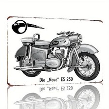 Blechschild Motorrad DDR MZ ES
