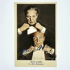 1935 GOLD SABA CIGARETTE Sammelbild BÜHNENSTARS UND IHRE AUTOGRAMME  Hans Albers