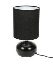 Tischlampe Lampenfuß Metall Nachttischlampe Tischleuchte 40 Watt E14 schwarz