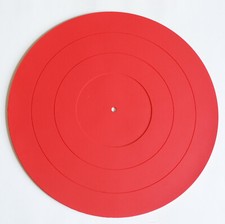 Plattenspielermatte Plattentellermatte SILIKON, rot - TT Slip Mat SILICONE, red