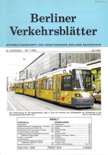 Berliner verkehrsblätter heft - berliner,