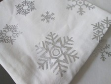 Ikea SIVNNE Kissenbezug Kissenhülle 50x50 weiß silber Schneeflocke Weihnachten