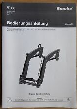 Quicke Frontlader Versa X Bedienungsanleitung