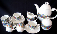 Rosenthal Asimmetria Blütenlese Mokka Espresso Service Tassen Kanne Milch Zucker