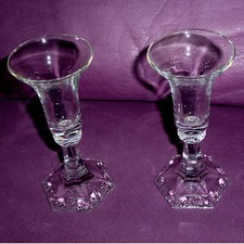 Rosenthal Maria Weiss 2 Kristall Glas Kerzenhalter Kerzenständer 13,5 cm