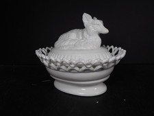 Antike Milchglas Fuchs/Wolf