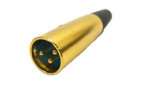 2x XLR Stecker männlich vergoldet 24k High-End, Lötstecker