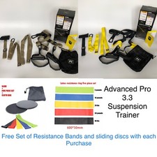 Fitness Suspension Trainer & Widerstandsband Set | Gym Qualität mit Türanker 