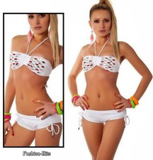 Bikini Set Weiß Glitzer
