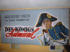 Des Königs Admiral Gregory Peck Original Kino Transparent 1951 3 x 1,5 mtr.