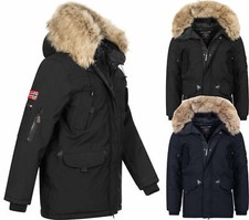 Geographical Norway Herren Winter Jacke Outdoor Parka Mantel Kapuze Steppjacke