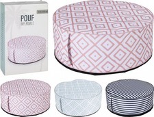 Pouf Sitzhocker Sitzkissen 3 Farben/Motive Ø 55cm Aufblasbar Garten Outdoor