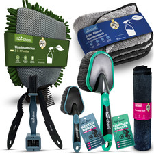 Fahrradzubehör-Set 8-tlg. – Bürsten, Tücher, Handschuh – Pflege & Reinigung