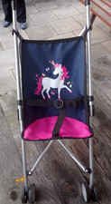 Puppenbugy Puppenwagen  Mädchen einhorn Pink blau Klappbar Faltbar