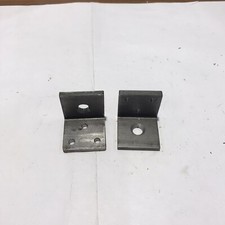 2x Stahl Winkel Blech, 40 x 40 x 5 mm, 2x Bohrung 5,5 mm, 1x 10 mm (450)