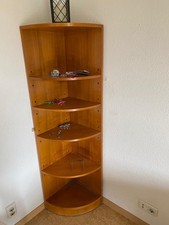 Eckregal mit abgerundeten Ecken , Kirschbaum, Mit Vier Böden