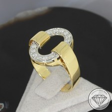 Wert 2590 € Brillant Ring 750er/18 Karat Gelb Gold Größe 62 xxyy
