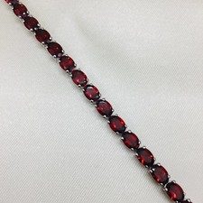 Granat Tennis Armband 7x5 MM