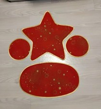 Deckchen mit Sterne Satinband in gold