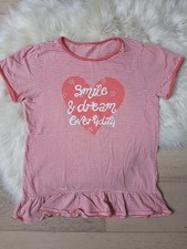 YIGGA Mädchen kurzes Schlafanzugoberteil Pyjama Gr. 146/152 100% Baumwolle rosa