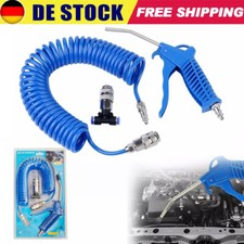KFZ LKW Druckluftpistole Ausblaspistole Luftpistole Set mit 5m Spiralschlauch
